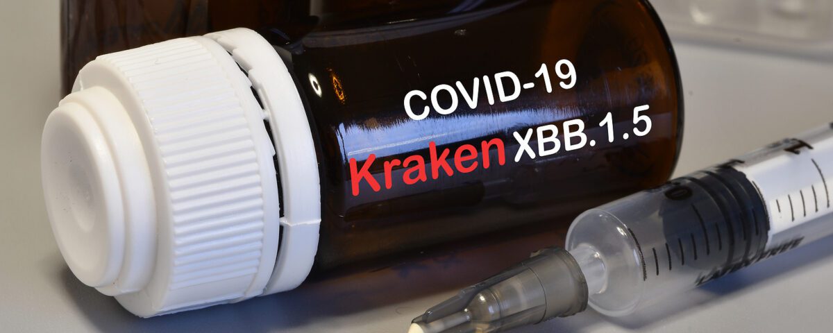 Syringe With Covid-19 Vaccine Against The Kraken Variant. Fight